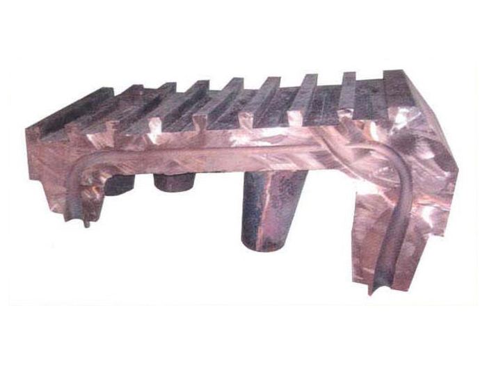 埋純銅管式鑄銅冷卻壁解剖圖